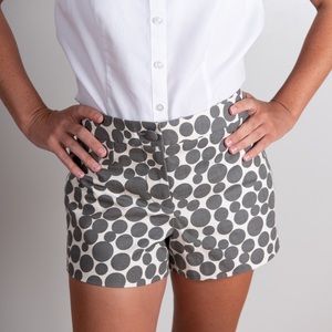 J.crew polka dot gray and white dressy shorts